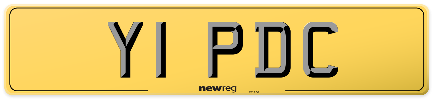Y1 PDC Rear Number Plate
