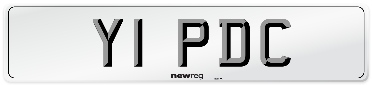 Y1 PDC Front Number Plate