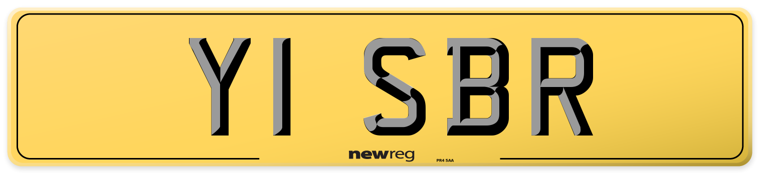 Y1 SBR Rear Number Plate