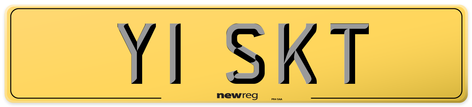 Y1 SKT Rear Number Plate