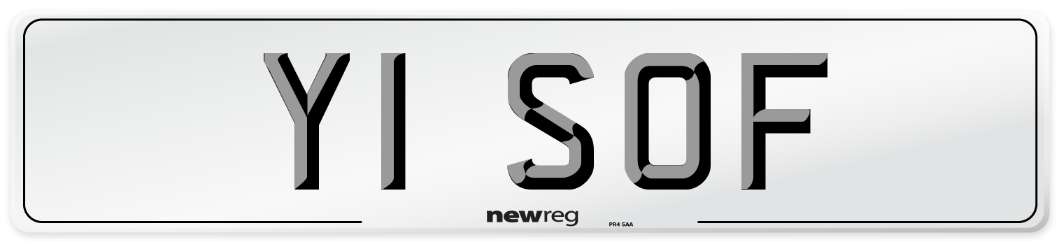 Y1 SOF Front Number Plate