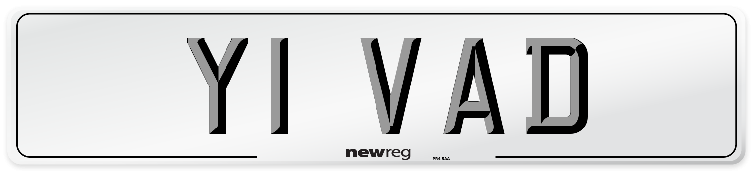 Y1 VAD Front Number Plate