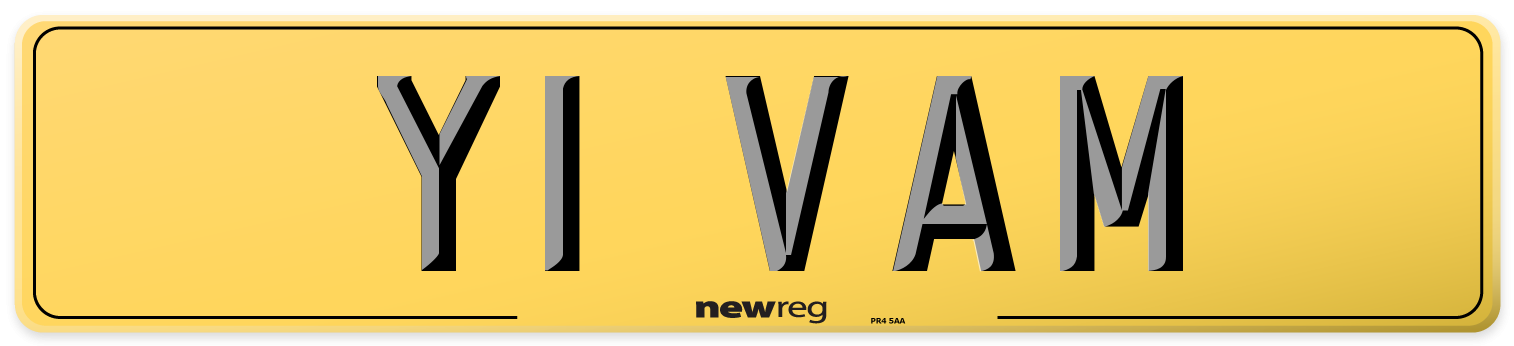 Y1 VAM Rear Number Plate