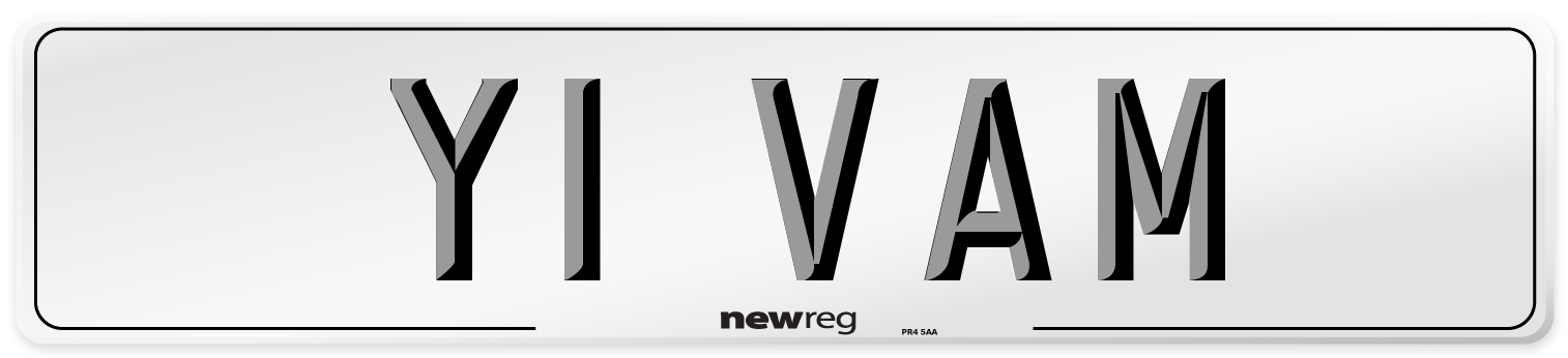 Y1 VAM Front Number Plate