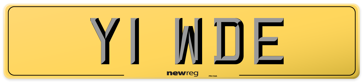 Y1 WDE Rear Number Plate