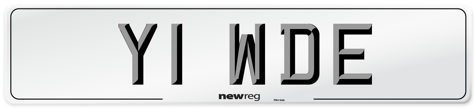 Y1 WDE Front Number Plate
