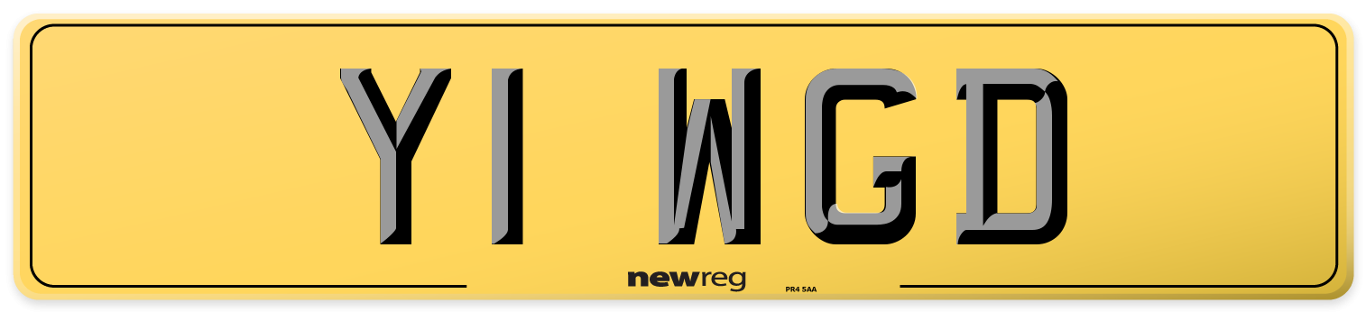 Y1 WGD Rear Number Plate