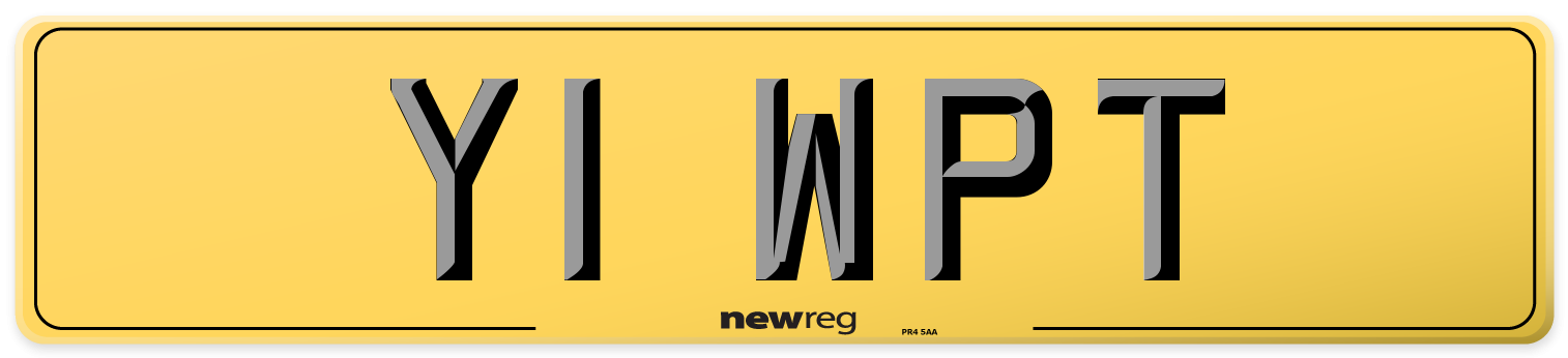 Y1 WPT Rear Number Plate