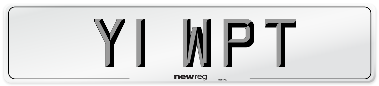 Y1 WPT Front Number Plate