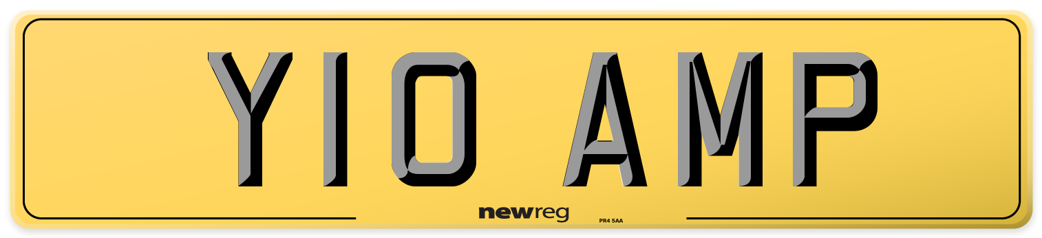 Y10 AMP Rear Number Plate