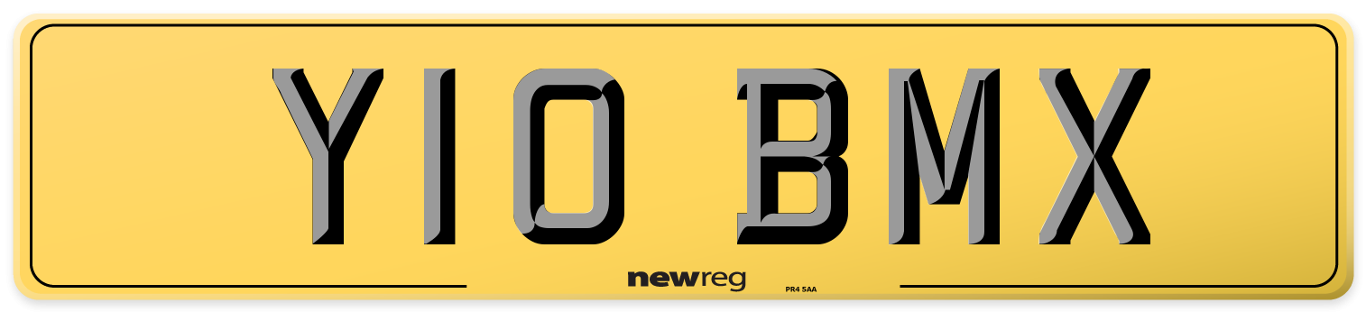 Y10 BMX Rear Number Plate