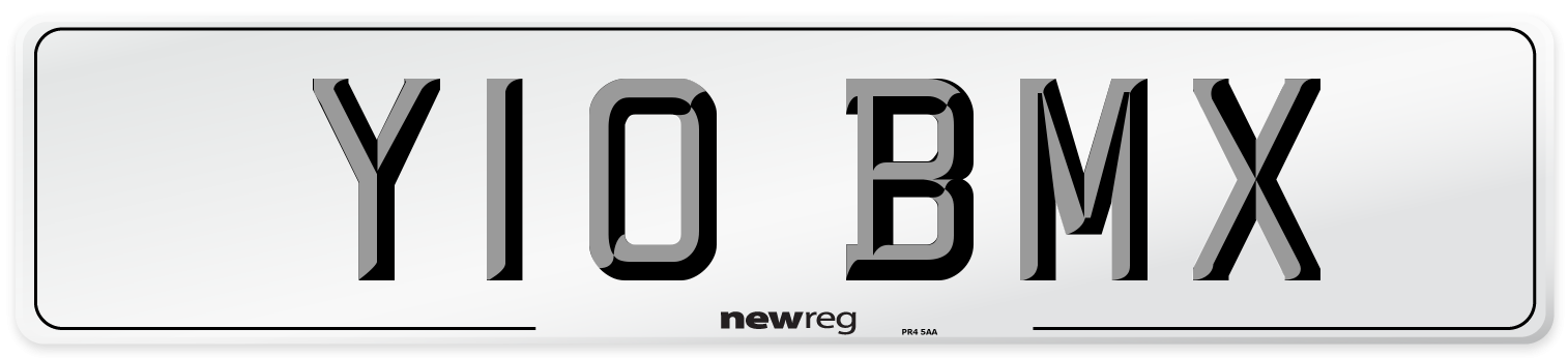 Y10 BMX Front Number Plate