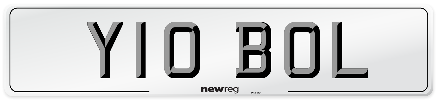 Y10 BOL Front Number Plate