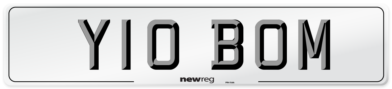 Y10 BOM Front Number Plate