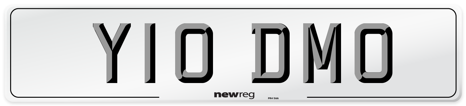 Y10 DMO Front Number Plate