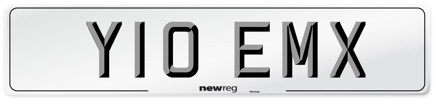 Y10 EMX Front Number Plate