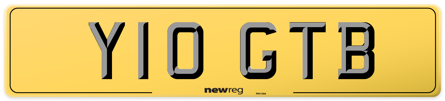 Y10 GTB Rear Number Plate