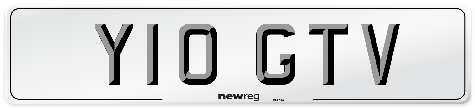 Y10 GTV Front Number Plate