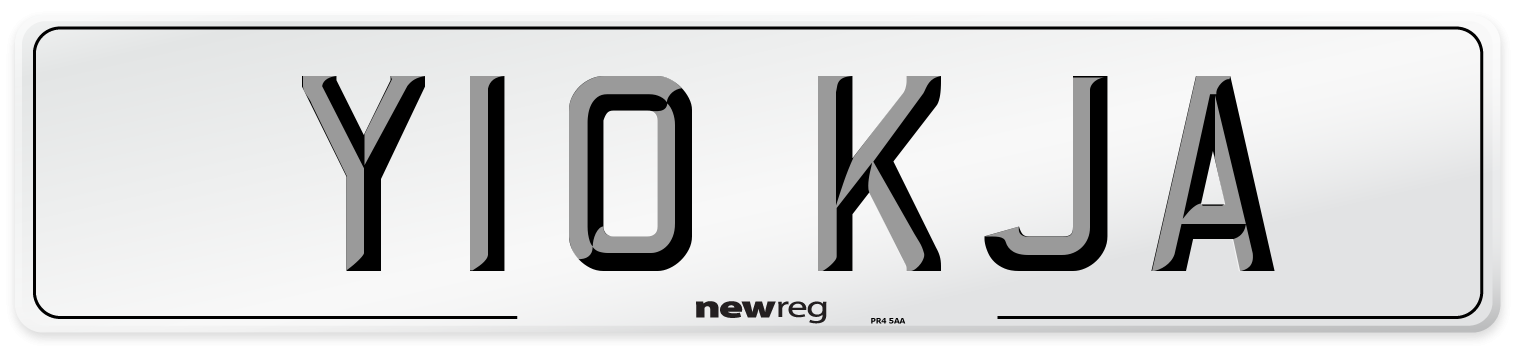 Y10 KJA Front Number Plate