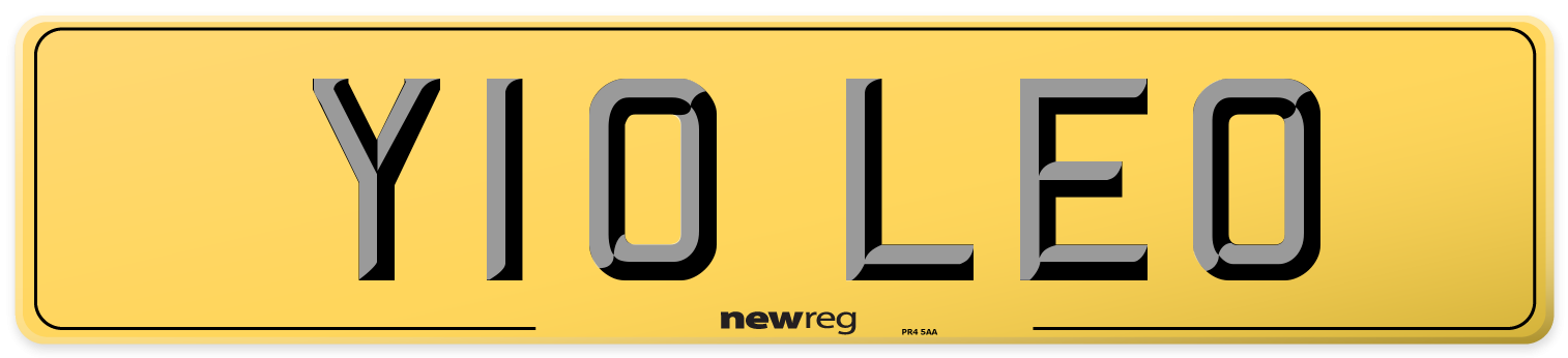Y10 LEO Rear Number Plate