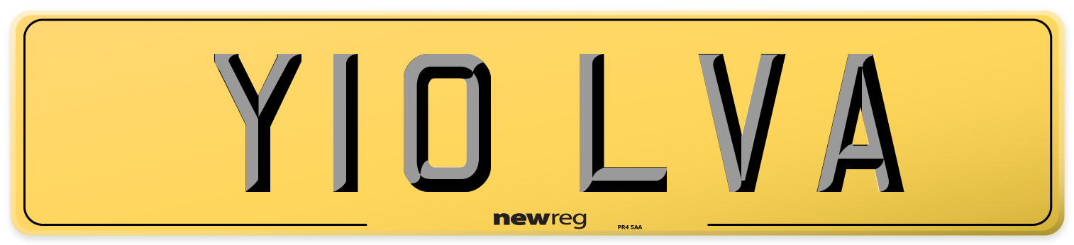 Y10 LVA Rear Number Plate