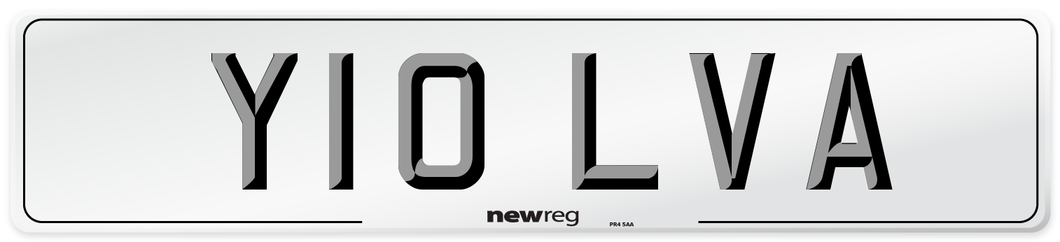 Y10 LVA Front Number Plate