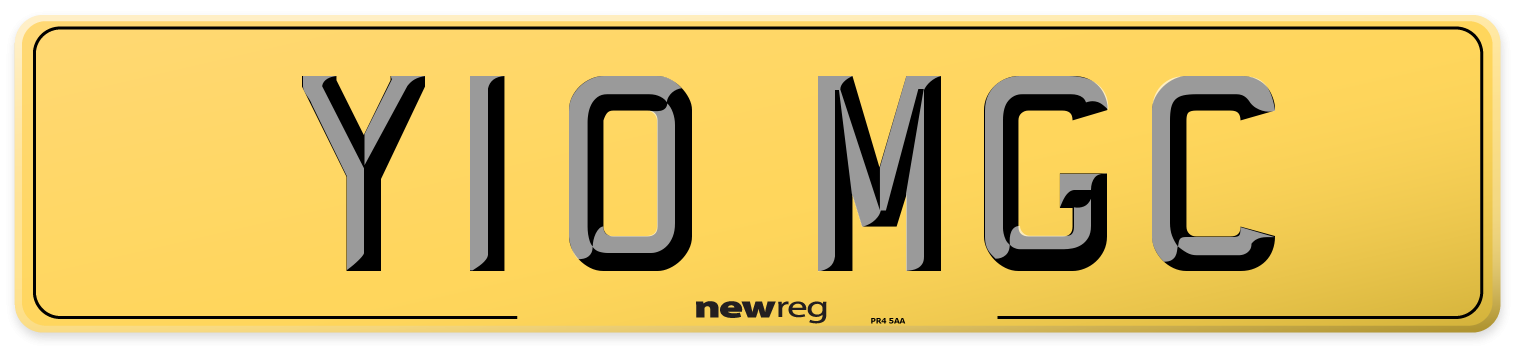Y10 MGC Rear Number Plate