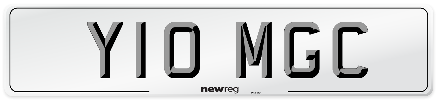Y10 MGC Front Number Plate