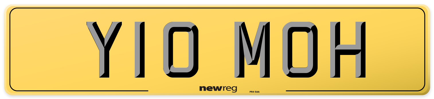 Y10 MOH Rear Number Plate