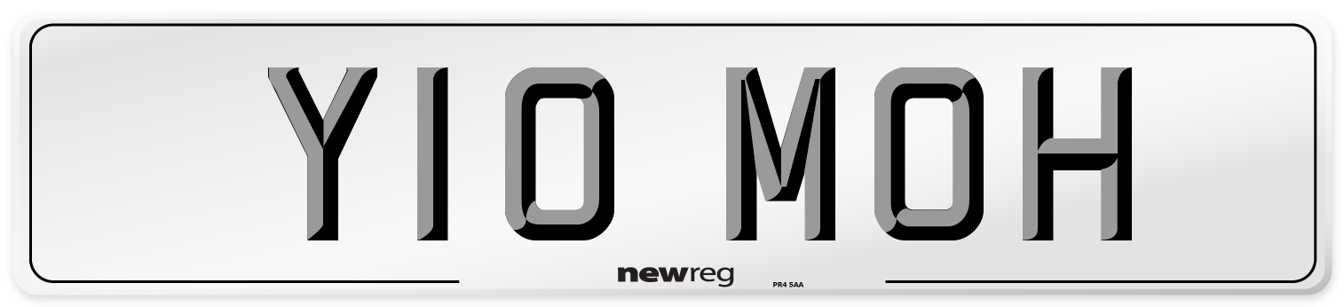 Y10 MOH Front Number Plate