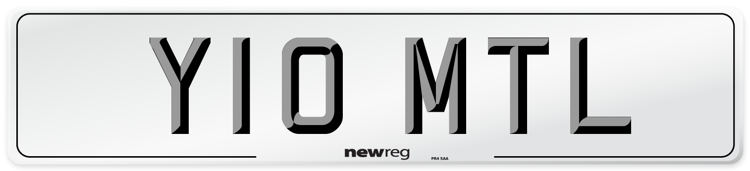 Y10 MTL Front Number Plate