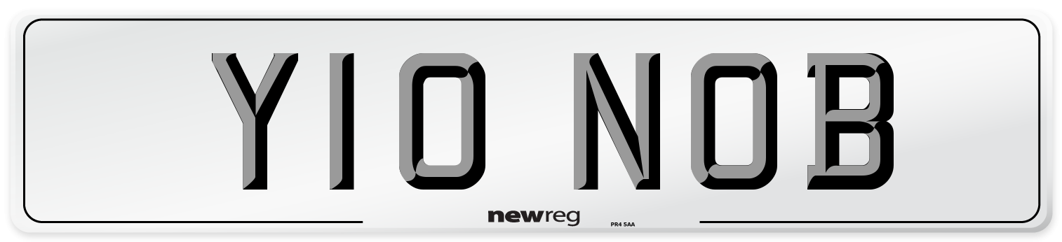 Y10 NOB Front Number Plate