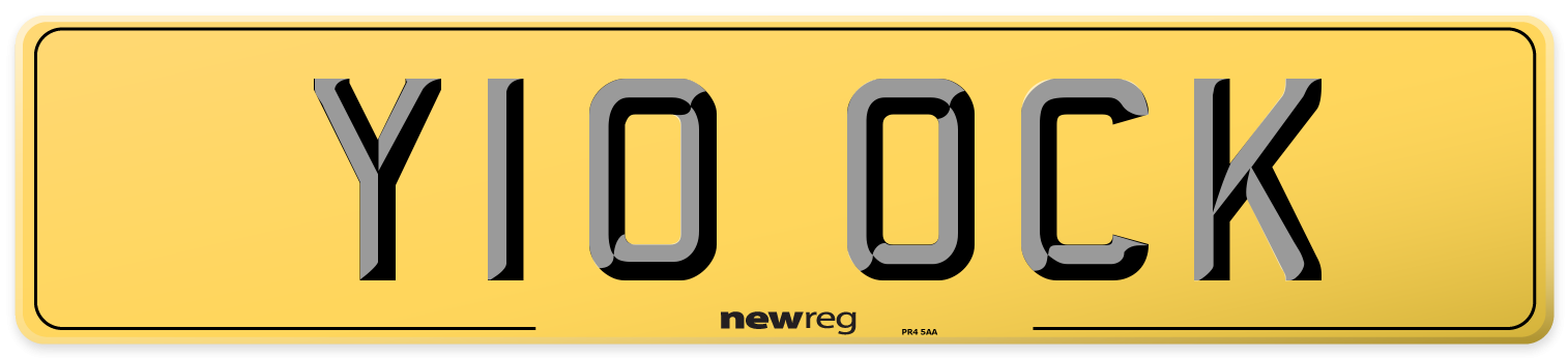 Y10 OCK Rear Number Plate