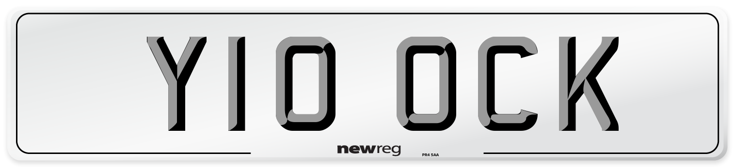 Y10 OCK Front Number Plate