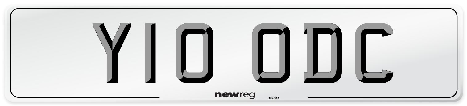 Y10 ODC Front Number Plate
