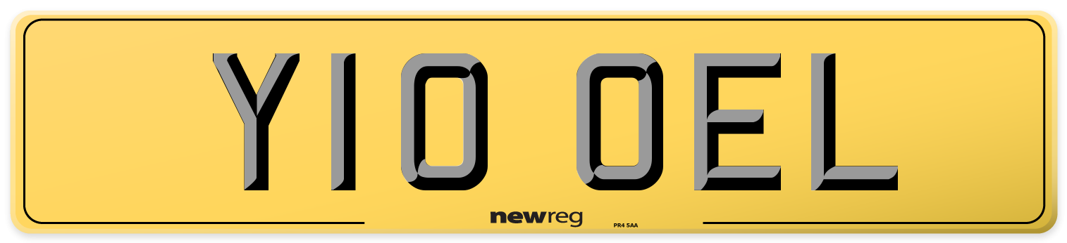 Y10 OEL Rear Number Plate