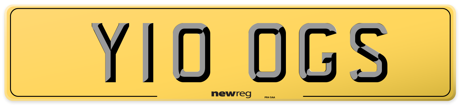 Y10 OGS Rear Number Plate