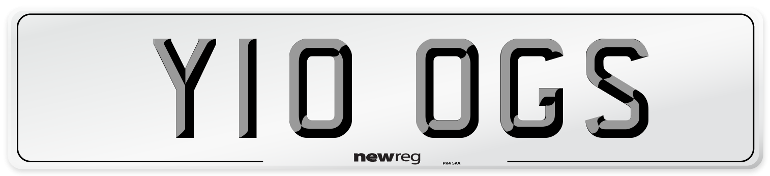 Y10 OGS Front Number Plate