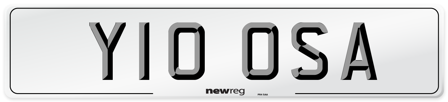 Y10 OSA Front Number Plate