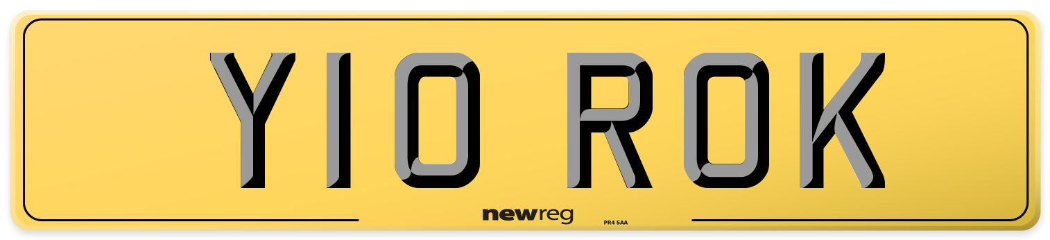 Y10 ROK Rear Number Plate