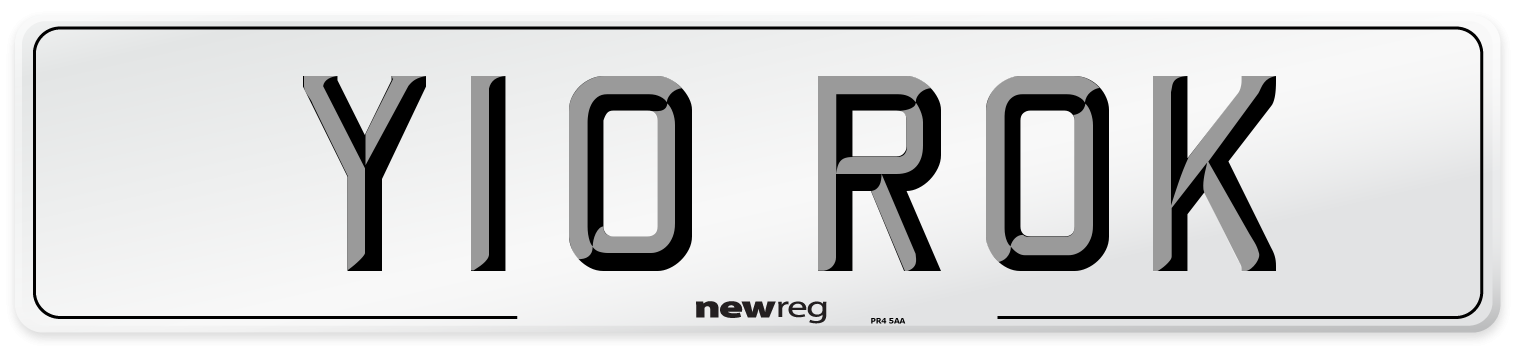 Y10 ROK Front Number Plate