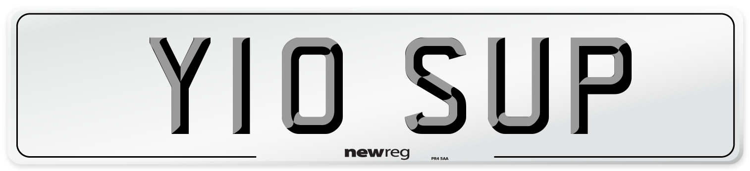 Y10 SUP Front Number Plate