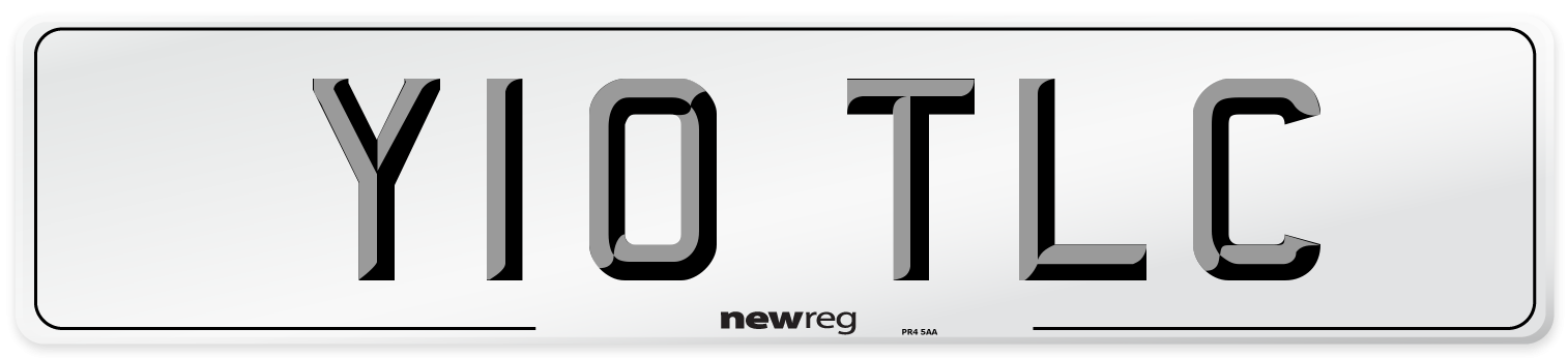 Y10 TLC Front Number Plate