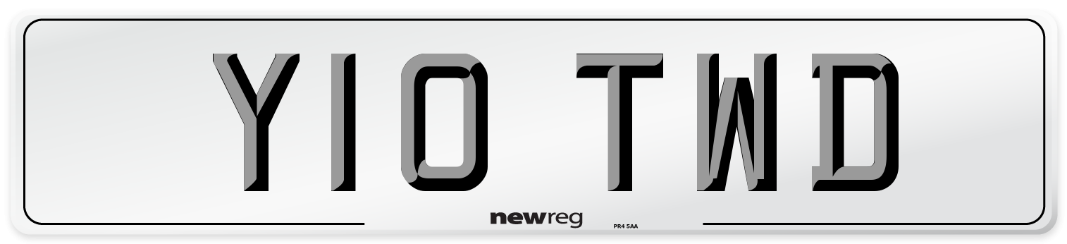 Y10 TWD Front Number Plate