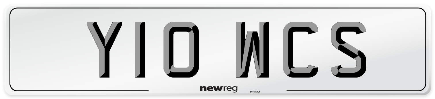 Y10 WCS Front Number Plate