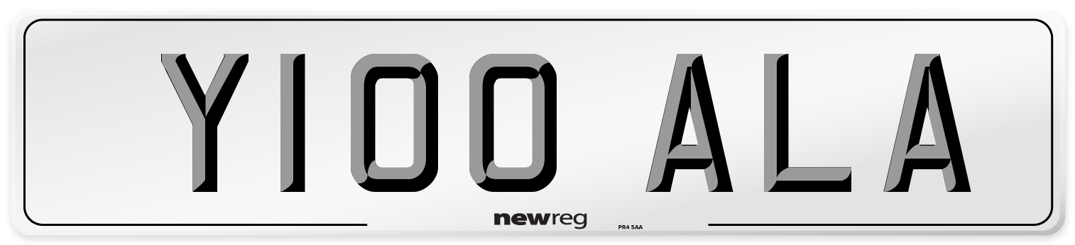 Y100 ALA Front Number Plate