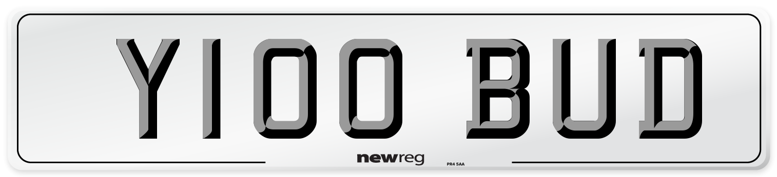 Y100 BUD Front Number Plate