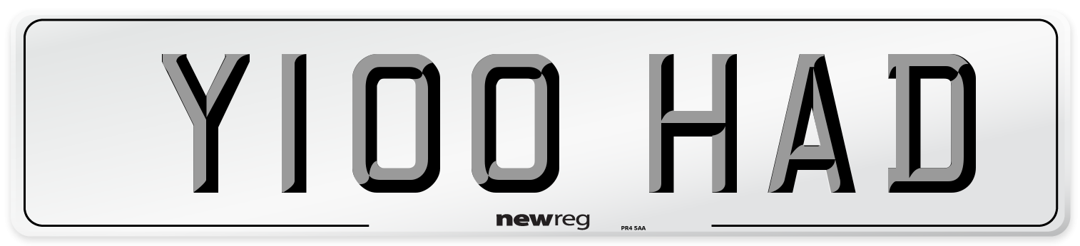 Y100 HAD Front Number Plate