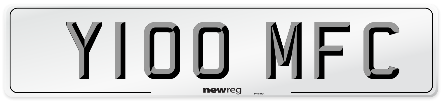 Y100 MFC Front Number Plate