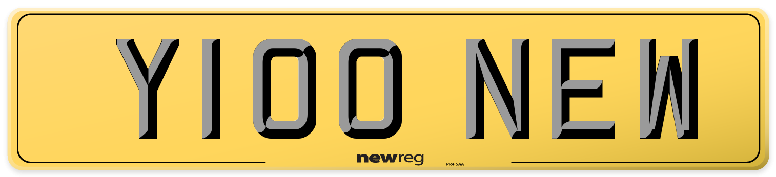 Y100 NEW Rear Number Plate